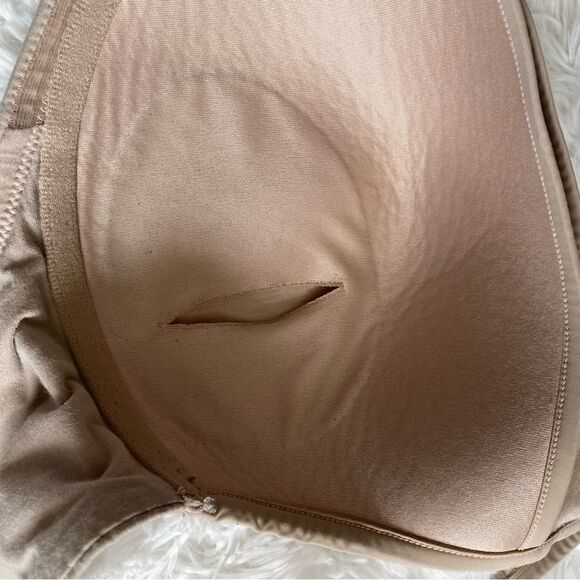 ThirdLove 24/7 Cotton Plunge Bra Tan Missing Underwire Womens Size 36F - Picture 7 of 10